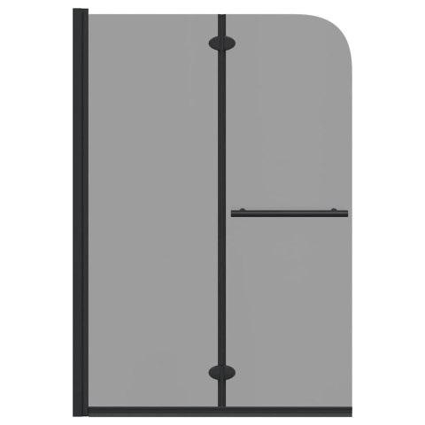 ŚCIANKA OSŁONA PRYSZNICOWA CZARNA 120X140CM SZKŁO ESG I ALUMINIUM