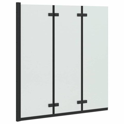 ŚCIANKA OSŁONA PRYSZNICOWA CZARNA 130X138CM SZKŁO ESG I ALUMINIUM
