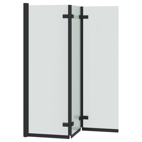 ŚCIANKA OSŁONA PRYSZNICOWA CZARNA 130X138CM SZKŁO ESG I ALUMINIUM