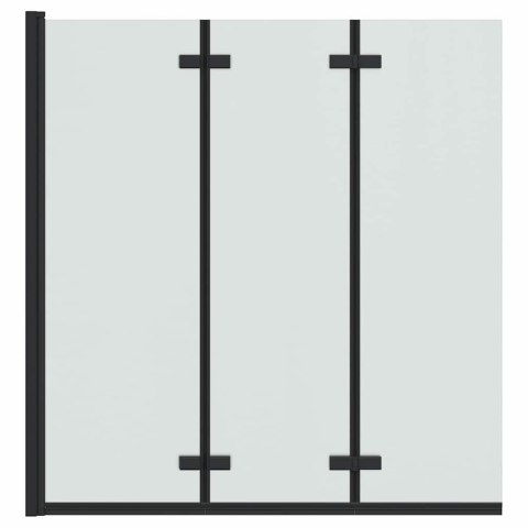 ŚCIANKA OSŁONA PRYSZNICOWA CZARNA 130X138CM SZKŁO ESG I ALUMINIUM