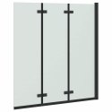 ŚCIANKA OSŁONA PRYSZNICOWA CZARNA 130X138CM SZKŁO ESG I ALUMINIUM