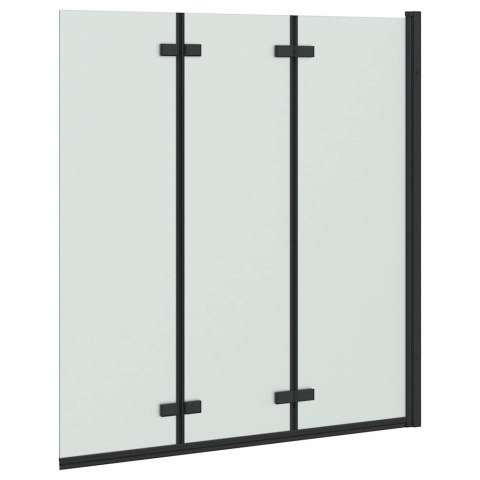 ŚCIANKA OSŁONA PRYSZNICOWA CZARNA 130X138CM SZKŁO ESG I ALUMINIUM