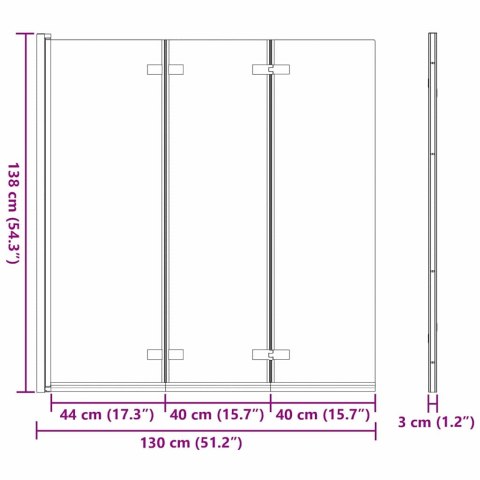 ŚCIANKA OSŁONA PRYSZNICOWA CZARNA 130X138CM SZKŁO ESG I ALUMINIUM