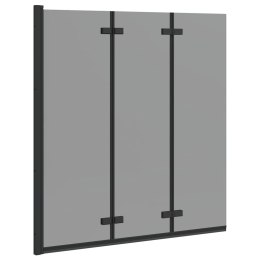 ŚCIANKA OSŁONA PRYSZNICOWA CZARNA 130X138CM SZKŁO ESG I ALUMINIUM