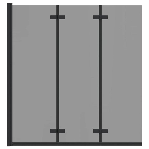 ŚCIANKA OSŁONA PRYSZNICOWA CZARNA 130X138CM SZKŁO ESG I ALUMINIUM