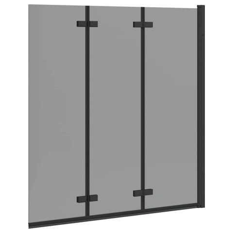 ŚCIANKA OSŁONA PRYSZNICOWA CZARNA 130X138CM SZKŁO ESG I ALUMINIUM