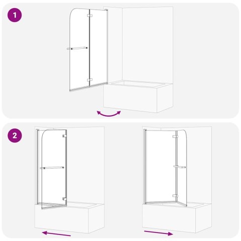 OSŁONA PRYSZNICOWA ZŁOTA 120X140CM SZKŁO ESG I ALUMINIUM