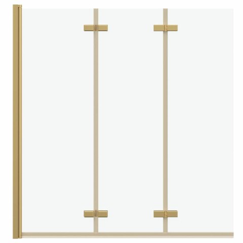 ŚCIANKA OSŁONA PRYSZNICOWA ZŁOTA 130X138CM SZKŁO ESG I ALUMINIUM