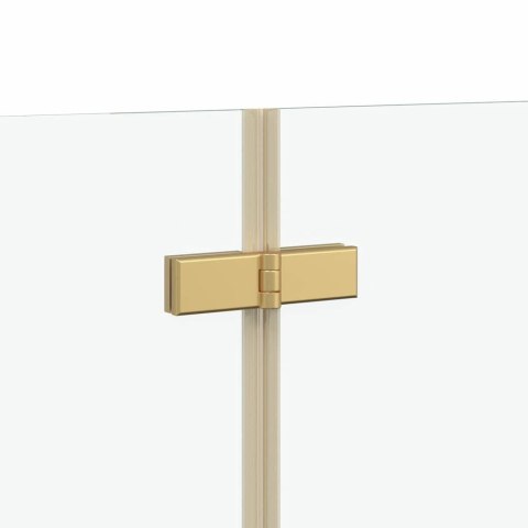 ŚCIANKA OSŁONA PRYSZNICOWA ZŁOTA 130X138CM SZKŁO ESG I ALUMINIUM