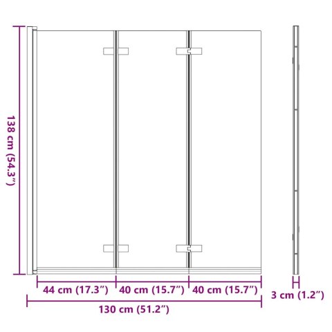 ŚCIANKA OSŁONA PRYSZNICOWA ZŁOTA 130X138CM SZKŁO ESG I ALUMINIUM