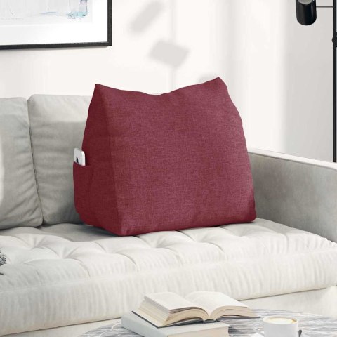 PODUSZKA NA PLECY CZERWONE WINO 60X20X50CM TKANINA