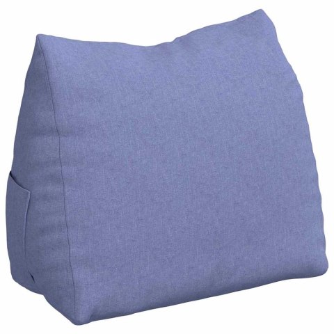 VidaXL Poduszka na plecy Niebieski dżins 60 x 20 x 50 cm tkanina