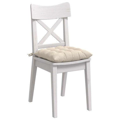 PODUSZKI NA SIEDZISKA 4 SZT. BEŻOWY 40X40X6CM MIKROFIBRA