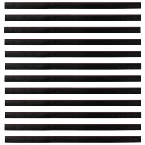 VidaXL Szczotki uszczelniające do drzwi samoprzylepne 12 pcs Brązowy