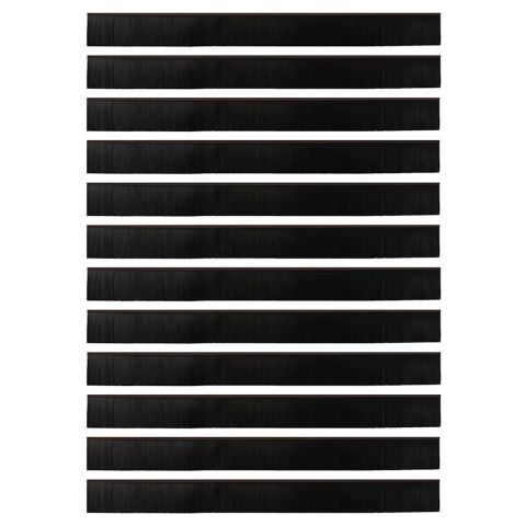 VidaXL Szczotki uszczelniające do drzwi samoprzylepne 12 pcs Brązowy