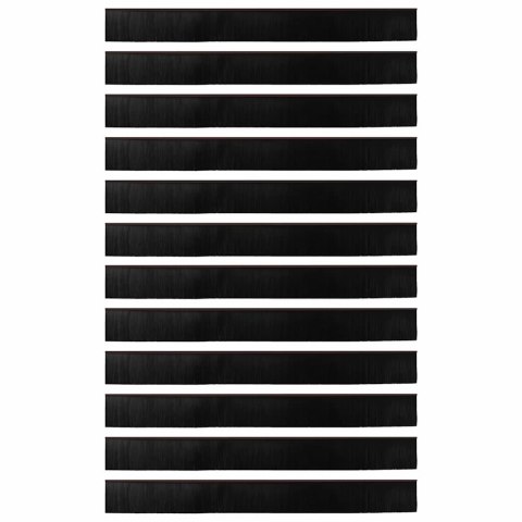 VidaXL Szczotki uszczelniające do drzwi samoprzylepne 12 pcs Brązowy