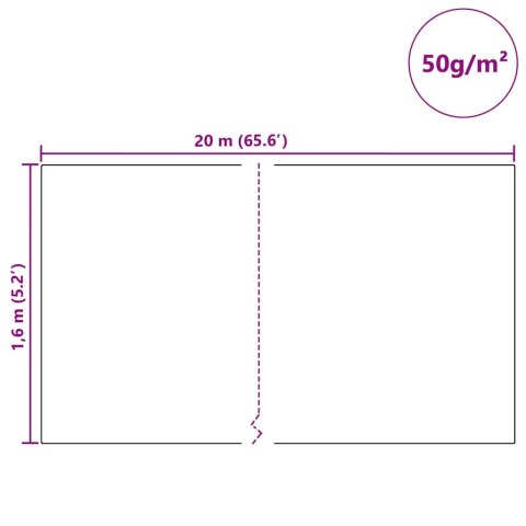 KAPTUR OCHRONNY DLA ROŚLIN PRZED MROZEM BEŻOWY 20X1,6 M