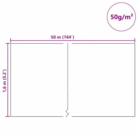 KAPTUR OCHRONNY DLA ROŚLIN PRZED MROZEM BIAŁY 50X1,6 M