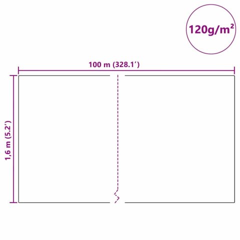 VidaXL Fleece Ochronny dla Roślin Przed Mrozem Zielony 100 x 1,6 m