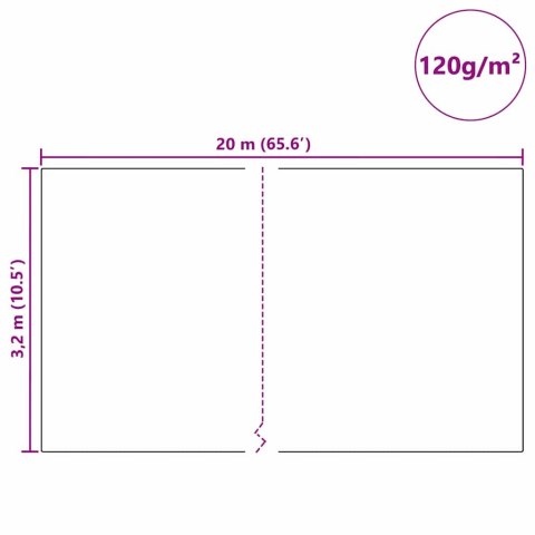 VidaXL Fleece Ochronny dla Roślin Przed Mrozem Zielony 20 x 3,2 m