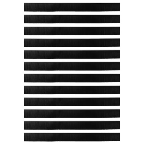 VidaXL Szczotki uszczelniające do drzwi samoprzylepne 12 pcs Biały