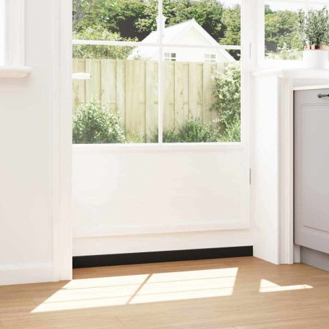 VidaXL Szczotki uszczelniające do drzwi samoprzylepne 12 pcs Czarny