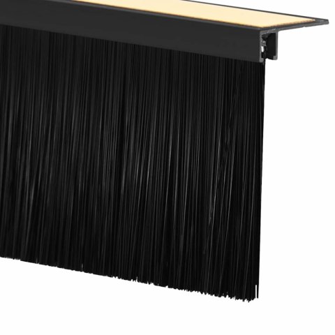 VidaXL Szczotki uszczelniające do drzwi samoprzylepne 12 pcs Czarny