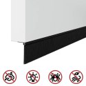 VidaXL Szczotki uszczelniające do drzwi samoprzylepne 12 pcs Czarny