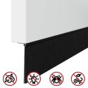 VidaXL Szczotki uszczelniające do drzwi samoprzylepne 12 pcs Czarny