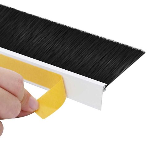 USZCZELKA DO DRZWI ZE SZCZOTKĄ SAMOPRZYLEPNA IZOLACYJNA 2 SZT BIAŁE