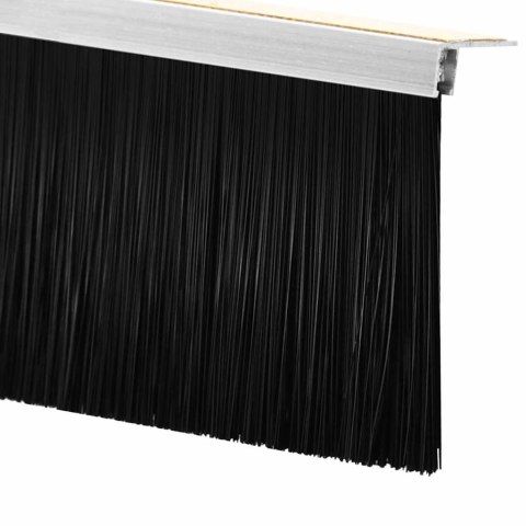 USZCZELKA DO DRZWI ZE SZCZOTKĄ SAMOPRZYLEPNA IZOLACYJNA 2 SZT SREBRNE