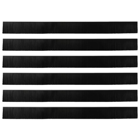 USZCZELKA DO DRZWI ZE SZCZOTKĄ SAMOPRZYLEPNA IZOLACYJNA 6 SZT BIAŁE