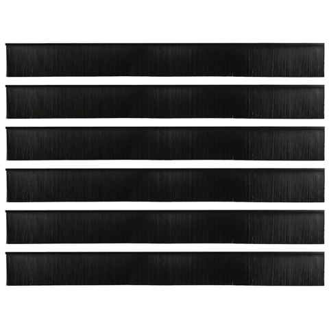 USZCZELKA DO DRZWI ZE SZCZOTKĄ SAMOPRZYLEPNA IZOLACYJNA 6 SZT CZARNE