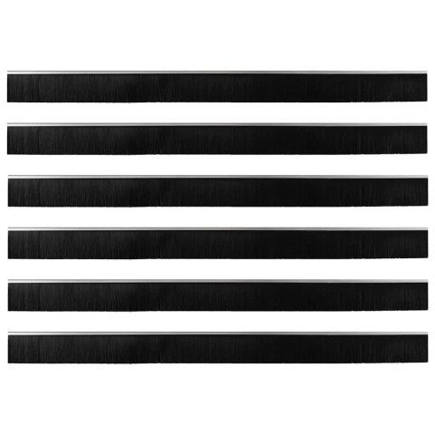 USZCZELKA DO DRZWI ZE SZCZOTKĄ SAMOPRZYLEPNA IZOLACYJNA 6 SZT SREBRNE