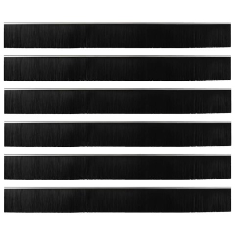 USZCZELKA DO DRZWI ZE SZCZOTKĄ SAMOPRZYLEPNA IZOLACYJNA 6 SZT SREBRNE