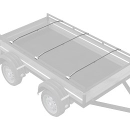 UCHWYT DO PLANDEKI PŁASKIEJ TARP 3SZT REGULOWANY 130-210CM ALUMINIUM SREBRNY