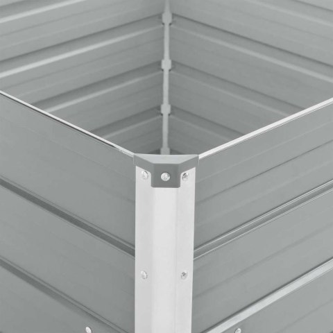 DONICA DO PODNIESIONEJ GRZĄDKI 100X100X77CM STAL GALWANIZOWANA SZARA