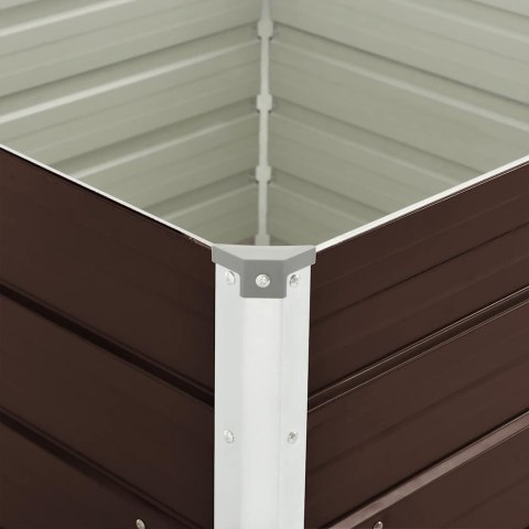 DONICA DO PODNIESIONEJ GRZĄDKI BRĄZOWA 100X100X77CM STAL