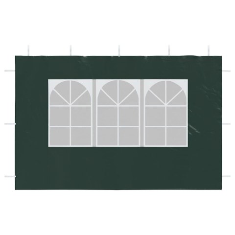 ŚCIANKI BOCZNE DO NAMIOTU 2SZT Z OKNEM PE ZIELONE