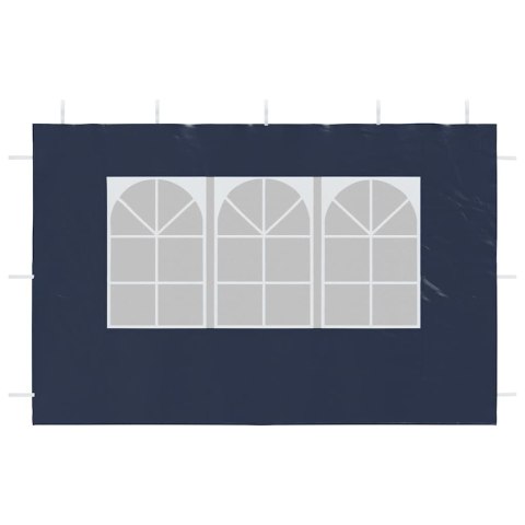 ŚCIANKI BOCZNE NAMIOTU 2 SZT. Z OKNEM PE NIEBIESKIE