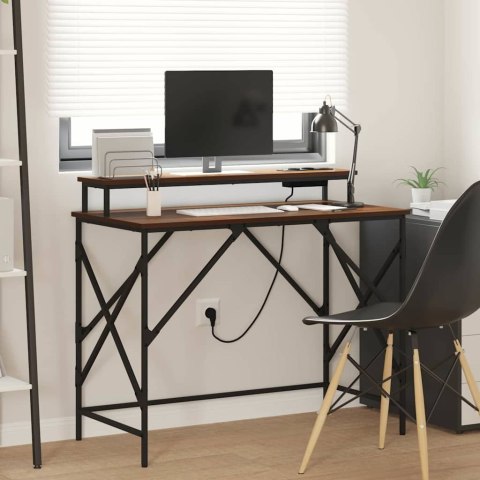 BIURKO BRĄZOWY DĄB 100X50X86.5CM