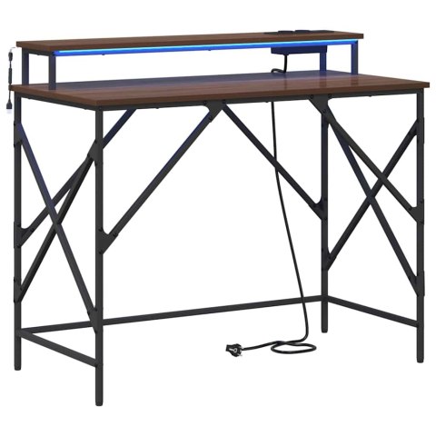 BIURKO BRĄZOWY DĄB 100X50X86.5CM