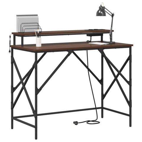 BIURKO BRĄZOWY DĄB 100X50X86.5CM