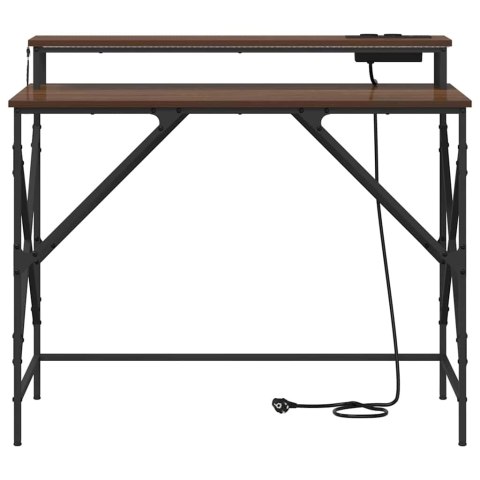 BIURKO BRĄZOWY DĄB 100X50X86.5CM