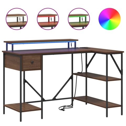 BIURKO BRĄZOWY DĄB 120X79X86.5CM