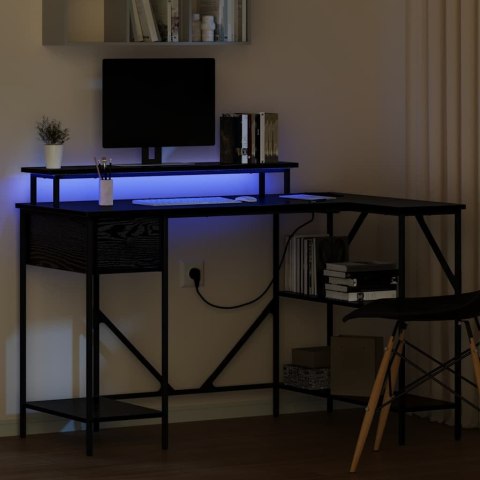 BIURKO CZARNY DĄB 120X79X86.5CM