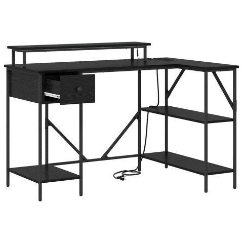 BIURKO CZARNY DĄB 120X79X86.5CM