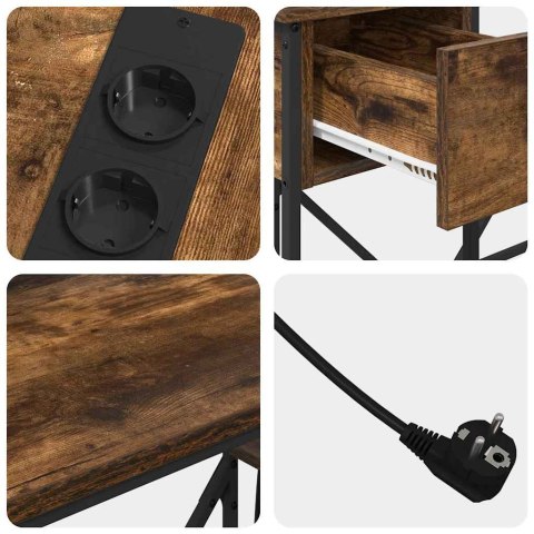 BIURKO WĘDZONY DĄB 120X79X86.5CM