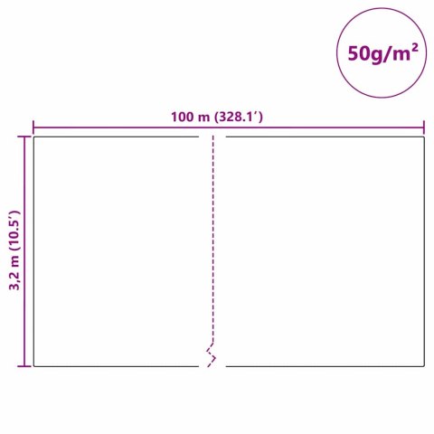 VidaXL Fleece Ochronny dla Roślin Przed Mrozem Beżowy 100 x 3,2 m