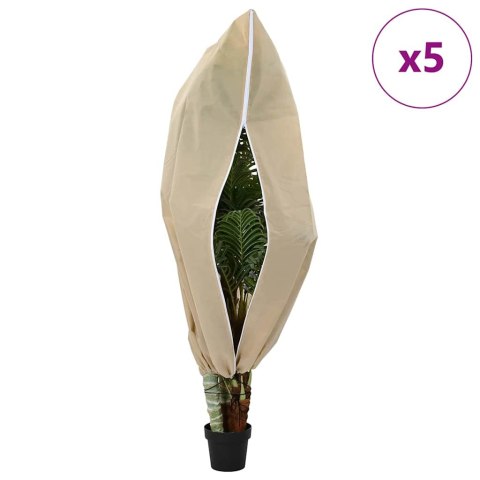 ZIMOWA OSŁONA NA KRZEWY I ROŚLINY PRZED MROZEM OCHRONNE OKRYCIE 5 SZT BEŻOWY